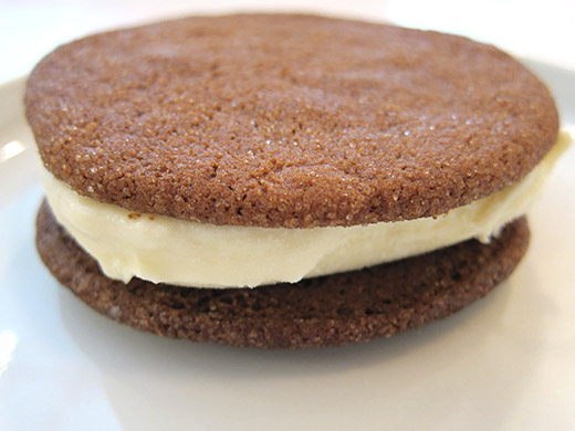Ice cream sandwich ($3.5): Vanilla ice cream sandwiched between two crispy ginger snappy cookies. It's an oversized Oreo cookie had a lovechild with gingersnaps.