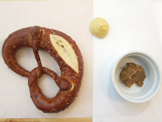 Pretzel & Mustard ($3.5): A big ass, warm soft pretzel served with mustard.