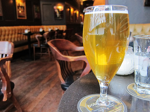 On draught: Philips Brewing Kolsch -- a perfectly refreshing brunch accompaniment.